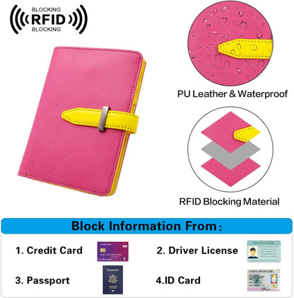 Passport wallets, Mulit-purpose RFID Blocking Passport Holder AirTag Wallet, Travel Wallet（Black）