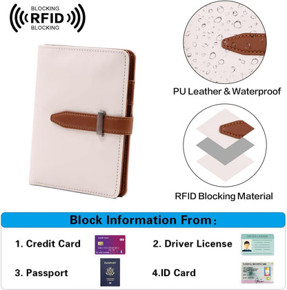 Passport wallets, Mulit-purpose RFID Blocking Passport Holder AirTag Wallet, Travel Wallet（Black）