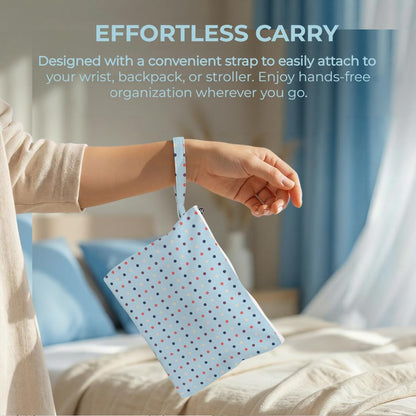 2 Pack Reusable Waterproof Wet Bag, Dry Wet Separation Storage Pouch for Travel Gym Beach Pool Swimsuits Toiletries Laundry Organizer