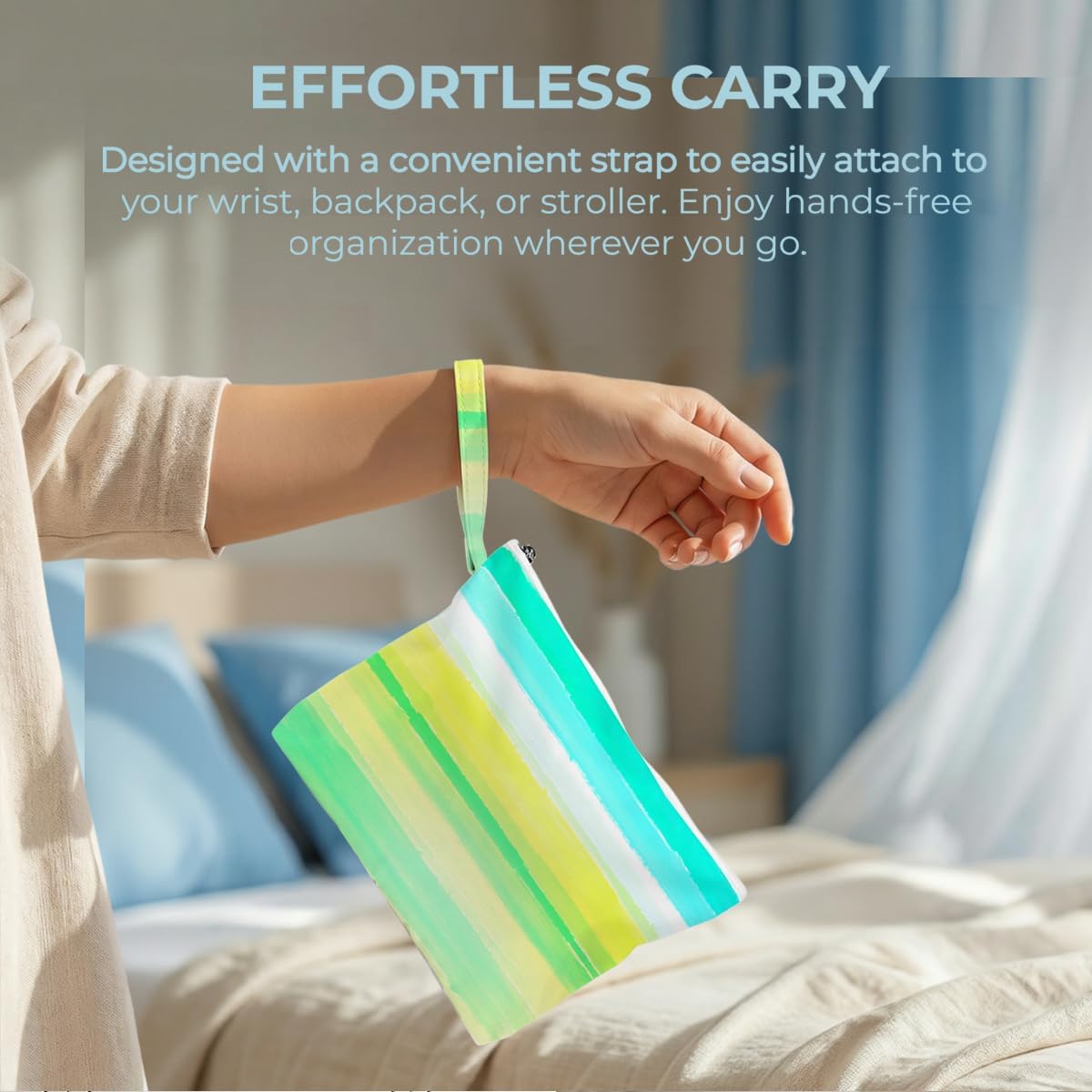 2 Pack Reusable Waterproof Wet Bag, Dry Wet Separation Storage Pouch for Travel Gym Beach Pool Swimsuits Toiletries Laundry Organizer