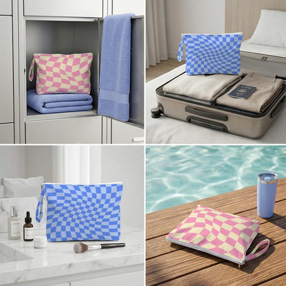 2 Pack Reusable Waterproof Wet Bag, Dry Wet Separation Storage Pouch for Travel Gym Beach Pool Swimsuits Toiletries Laundry Organizer