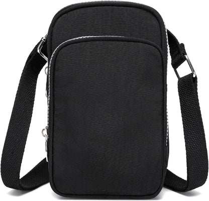 Phone Crossbody Bags for Women Small Nylon Touch Screen Purses | Clear Phone Window, RFID, Adjustable Strap, for Daily Essentials