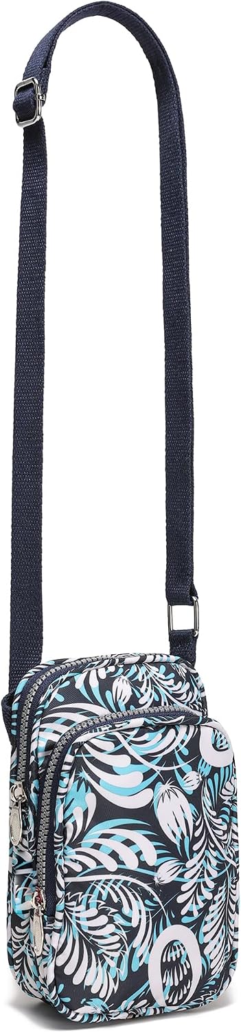 Phone Crossbody Bags for Women Small Nylon Touch Screen Purses | Clear Phone Window, RFID, Adjustable Strap, for Daily Essentials