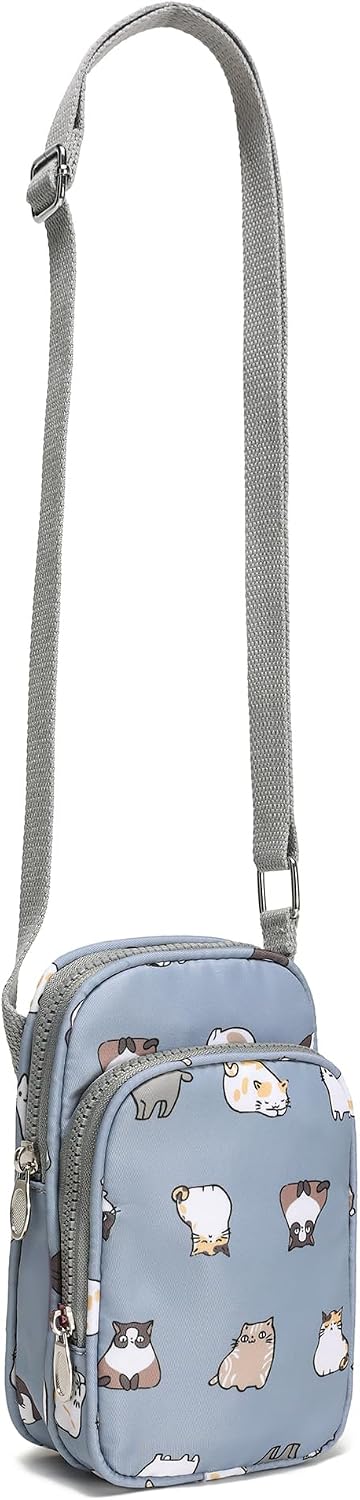 Phone Crossbody Bags for Women Small Nylon Touch Screen Purses | Clear Phone Window, RFID, Adjustable Strap, for Daily Essentials