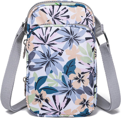 Phone Crossbody Bags for Women Small Nylon Touch Screen Purses | Clear Phone Window, RFID, Adjustable Strap, for Daily Essentials