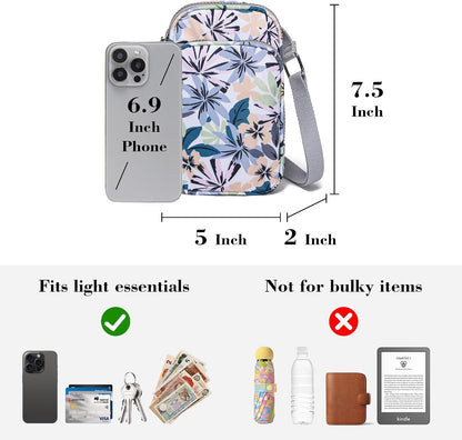 Phone Crossbody Bags for Women Small Nylon Touch Screen Purses | Clear Phone Window, RFID, Adjustable Strap, for Daily Essentials