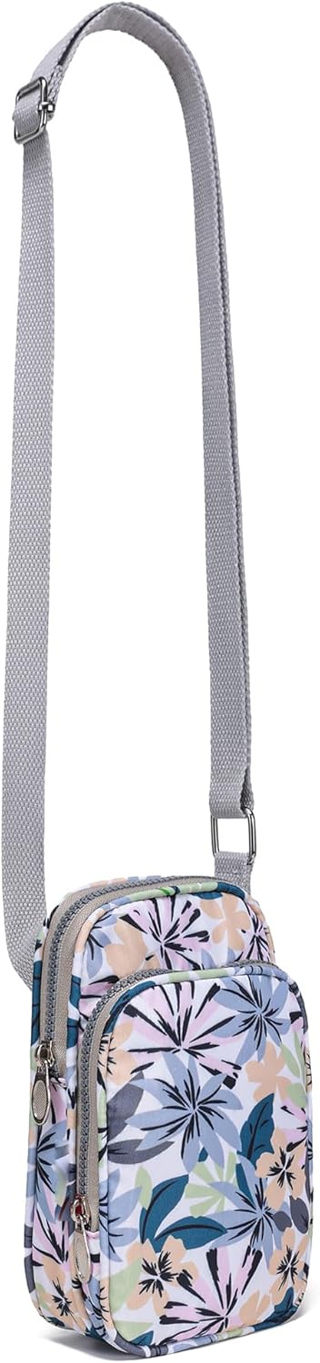 Phone Crossbody Bags for Women Small Nylon Touch Screen Purses | Clear Phone Window, RFID, Adjustable Strap, for Daily Essentials
