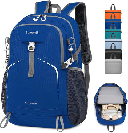 35L Lightweight Packable Backpack – Durable Foldable Daypack for Travel, Hiking, and Gym (Sky-Blue)