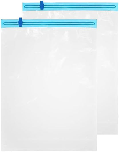 2 Pcs Storage Bags, Transparent Vacuum Compression Luggage & Home Space Saving Bags for Clothing