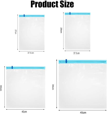 2 Pcs Storage Bags, Transparent Vacuum Compression Luggage & Home Space Saving Bags for Clothing