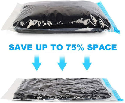 2 Pcs Storage Bags, Transparent Vacuum Compression Luggage & Home Space Saving Bags for Clothing