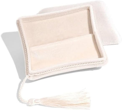 Velvet Jewelry Box Organizer for Women, Travel Jewelry Case with Tassel, Elegant Holder for Bracelets, Earrings, Rings, Necklaces(Red)