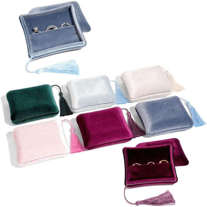 Velvet Jewelry Box Organizer for Women, Travel Jewelry Case with Tassel, Elegant Holder for Bracelets, Earrings, Rings, Necklaces(Red)