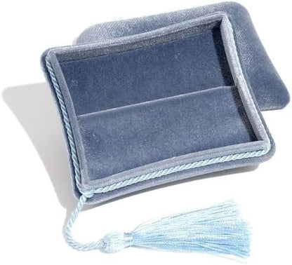 Velvet Jewelry Box Organizer for Women, Travel Jewelry Case with Tassel, Elegant Holder for Bracelets, Earrings, Rings, Necklaces(Red)