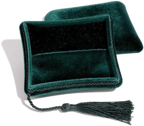 Velvet Jewelry Box Organizer for Women, Travel Jewelry Case with Tassel, Elegant Holder for Bracelets, Earrings, Rings, Necklaces(Red)