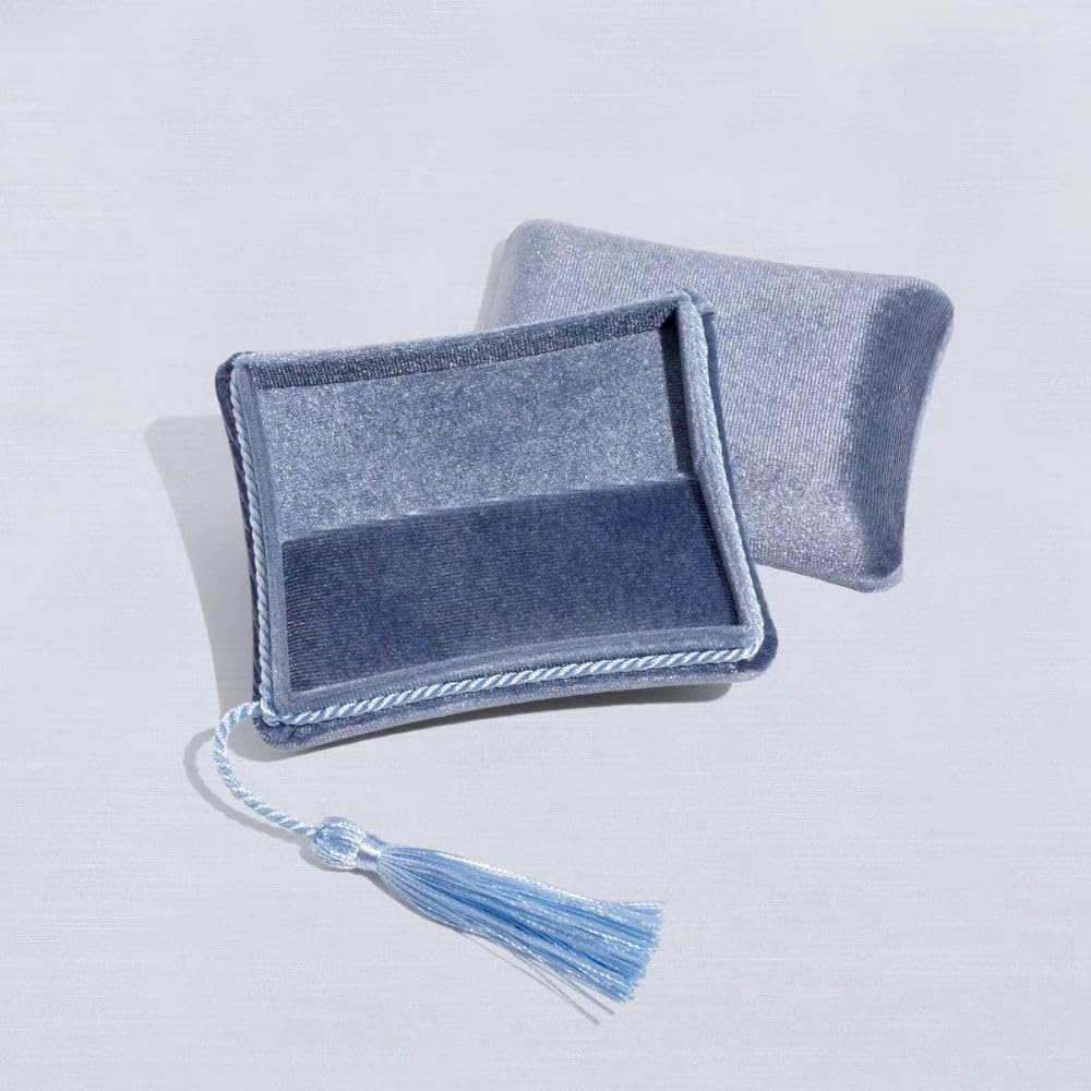 Velvet Jewelry Box Organizer for Women, Travel Jewelry Case with Tassel, Elegant Holder for Bracelets, Earrings, Rings, Necklaces(Red)