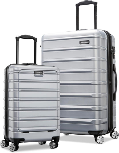 Omni 2 International Carry-On Luggage with 360° Spinner Wheels - Scratch Resistant Hardshell - TSA, Airline-Approved - Expandable Polycarbonate Shell for Lightweight Travel - Rose Gold