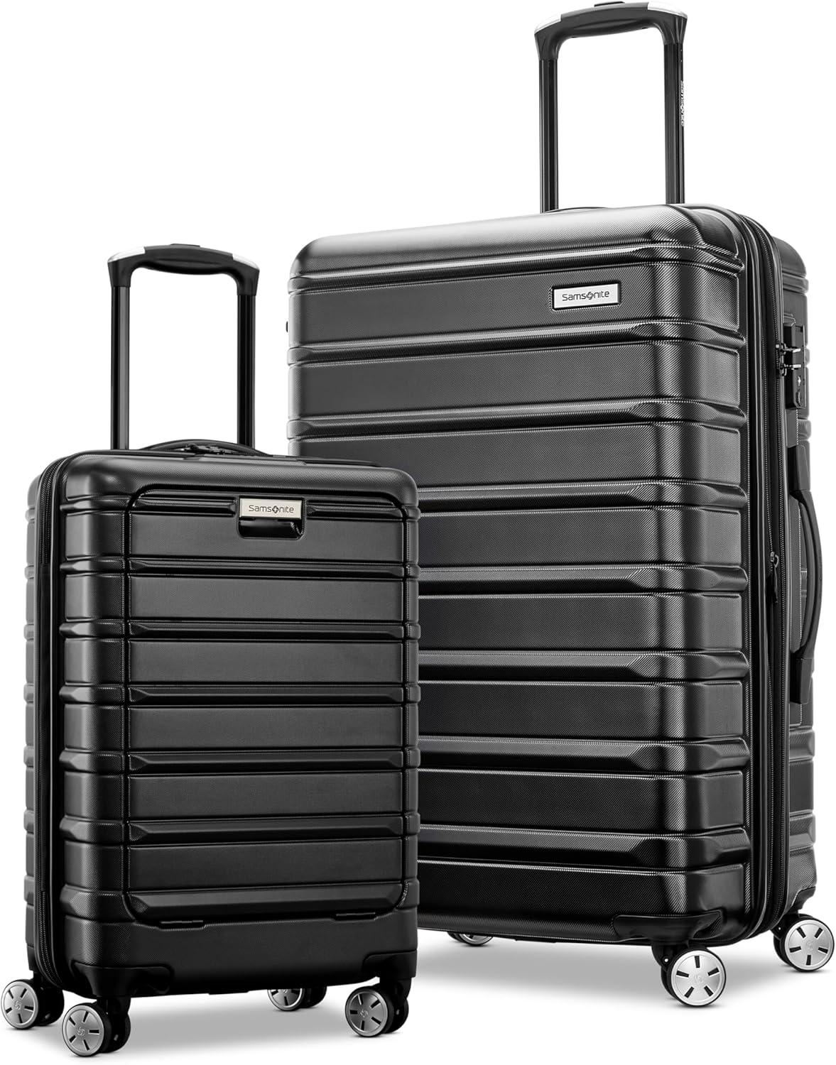 Omni 2 International Carry-On Luggage with 360° Spinner Wheels - Scratch Resistant Hardshell - TSA, Airline-Approved - Expandable Polycarbonate Shell for Lightweight Travel - Rose Gold