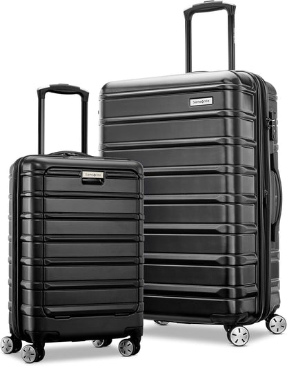 Omni 2 International Carry-On Luggage with 360° Spinner Wheels - Scratch Resistant Hardshell - TSA, Airline-Approved - Expandable Polycarbonate Shell for Lightweight Travel - Rose Gold