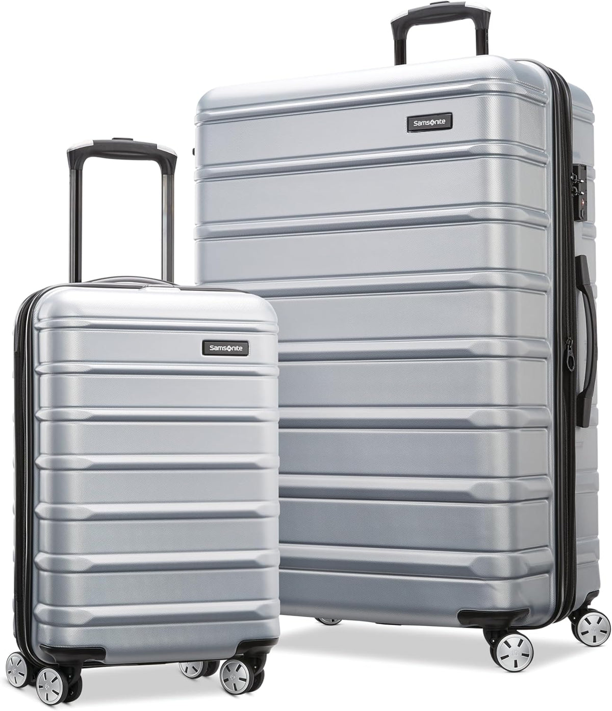 Omni 2 International Carry-On Luggage with 360° Spinner Wheels - Scratch Resistant Hardshell - TSA, Airline-Approved - Expandable Polycarbonate Shell for Lightweight Travel - Rose Gold