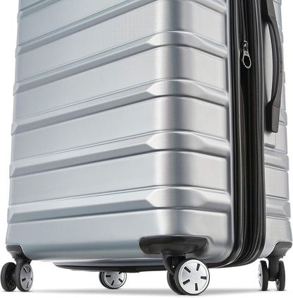 Omni 2 International Carry-On Luggage with 360° Spinner Wheels - Scratch Resistant Hardshell - TSA, Airline-Approved - Expandable Polycarbonate Shell for Lightweight Travel - Rose Gold