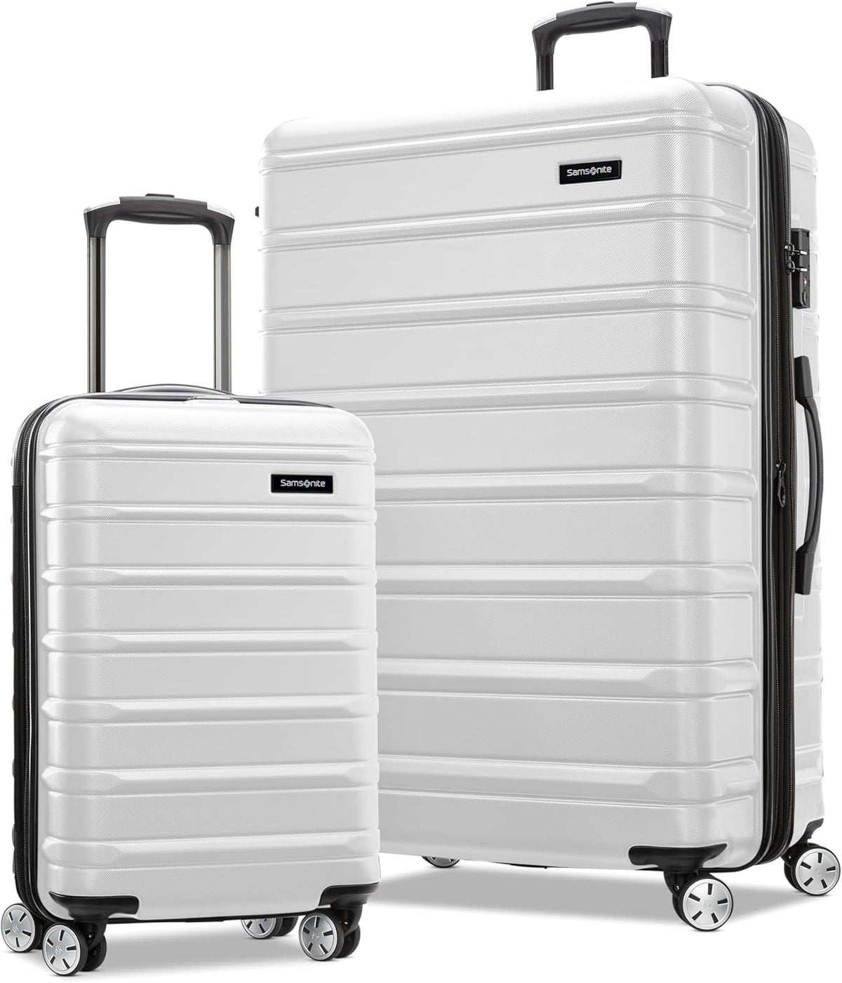 Omni 2 International Carry-On Luggage with 360° Spinner Wheels - Scratch Resistant Hardshell - TSA, Airline-Approved - Expandable Polycarbonate Shell for Lightweight Travel - Rose Gold