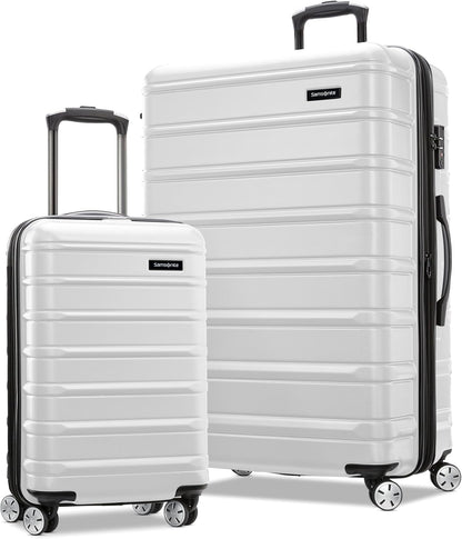 Omni 2 International Carry-On Luggage with 360° Spinner Wheels - Scratch Resistant Hardshell - TSA, Airline-Approved - Expandable Polycarbonate Shell for Lightweight Travel - Rose Gold
