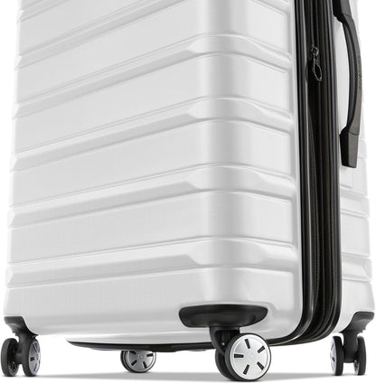Omni 2 International Carry-On Luggage with 360° Spinner Wheels - Scratch Resistant Hardshell - TSA, Airline-Approved - Expandable Polycarbonate Shell for Lightweight Travel - Rose Gold