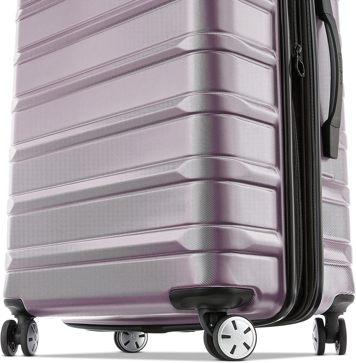 Omni 2 International Carry-On Luggage with 360° Spinner Wheels - Scratch Resistant Hardshell - TSA, Airline-Approved - Expandable Polycarbonate Shell for Lightweight Travel - Rose Gold