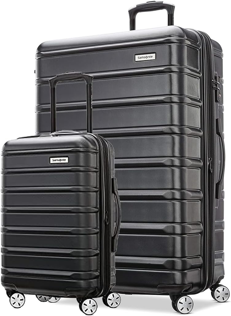 Omni 2 International Carry-On Luggage with 360° Spinner Wheels - Scratch Resistant Hardshell - TSA, Airline-Approved - Expandable Polycarbonate Shell for Lightweight Travel - Rose Gold