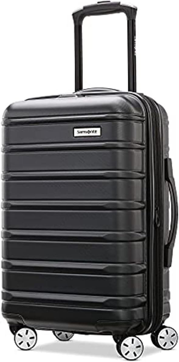 Omni 2 International Carry-On Luggage with 360° Spinner Wheels - Scratch Resistant Hardshell - TSA, Airline-Approved - Expandable Polycarbonate Shell for Lightweight Travel - Rose Gold