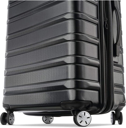 Omni 2 International Carry-On Luggage with 360° Spinner Wheels - Scratch Resistant Hardshell - TSA, Airline-Approved - Expandable Polycarbonate Shell for Lightweight Travel - Rose Gold
