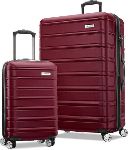 Omni 2 International Carry-On Luggage with 360° Spinner Wheels - Scratch Resistant Hardshell - TSA, Airline-Approved - Expandable Polycarbonate Shell for Lightweight Travel - Rose Gold