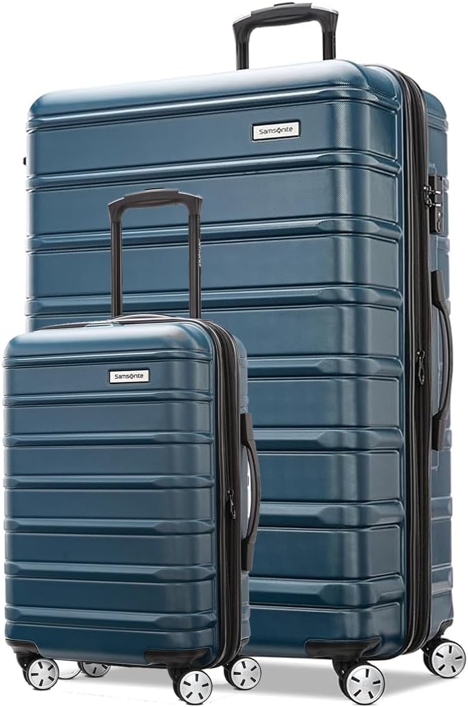 Omni 2 International Carry-On Luggage with 360° Spinner Wheels - Scratch Resistant Hardshell - TSA, Airline-Approved - Expandable Polycarbonate Shell for Lightweight Travel - Rose Gold