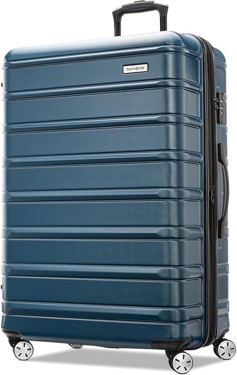 Omni 2 International Carry-On Luggage with 360° Spinner Wheels - Scratch Resistant Hardshell - TSA, Airline-Approved - Expandable Polycarbonate Shell for Lightweight Travel - Rose Gold