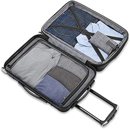 Omni 2 International Carry-On Luggage with 360° Spinner Wheels - Scratch Resistant Hardshell - TSA, Airline-Approved - Expandable Polycarbonate Shell for Lightweight Travel - Rose Gold