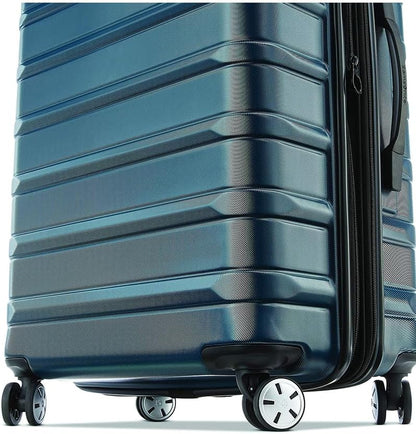 Omni 2 International Carry-On Luggage with 360° Spinner Wheels - Scratch Resistant Hardshell - TSA, Airline-Approved - Expandable Polycarbonate Shell for Lightweight Travel - Rose Gold