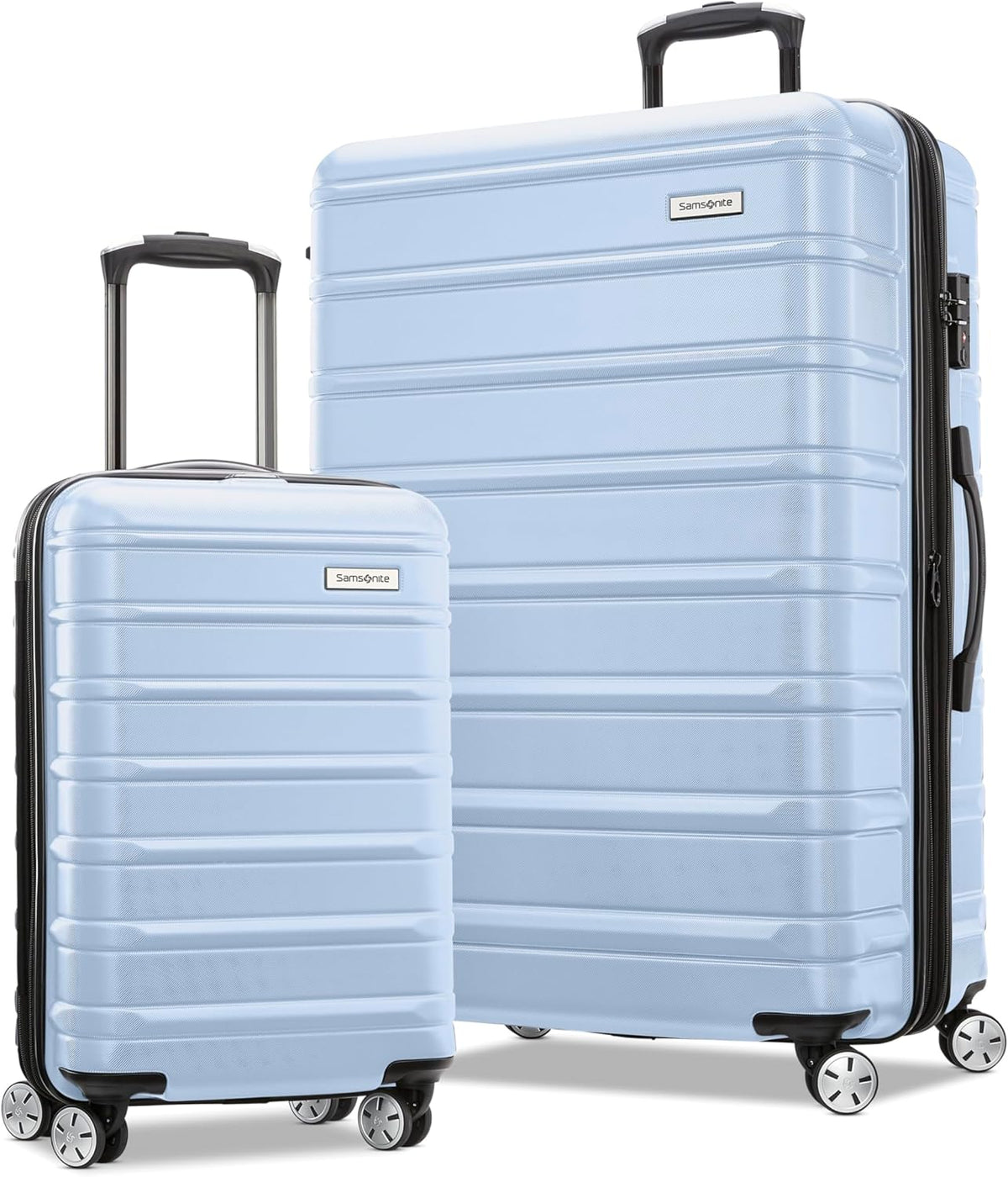 Omni 2 International Carry-On Luggage with 360° Spinner Wheels - Scratch Resistant Hardshell - TSA, Airline-Approved - Expandable Polycarbonate Shell for Lightweight Travel - Rose Gold