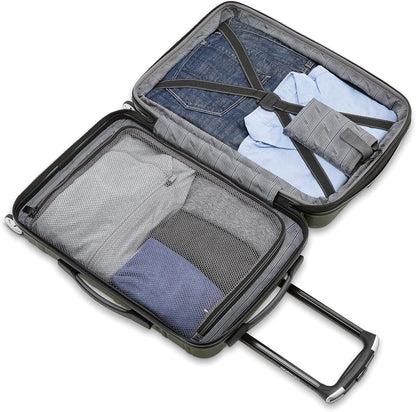 Omni 2 International Carry-On Luggage with 360° Spinner Wheels - Scratch Resistant Hardshell - TSA, Airline-Approved - Expandable Polycarbonate Shell for Lightweight Travel - Rose Gold