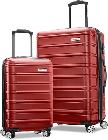 Omni 2 International Carry-On Luggage with 360° Spinner Wheels - Scratch Resistant Hardshell - TSA, Airline-Approved - Expandable Polycarbonate Shell for Lightweight Travel - Rose Gold