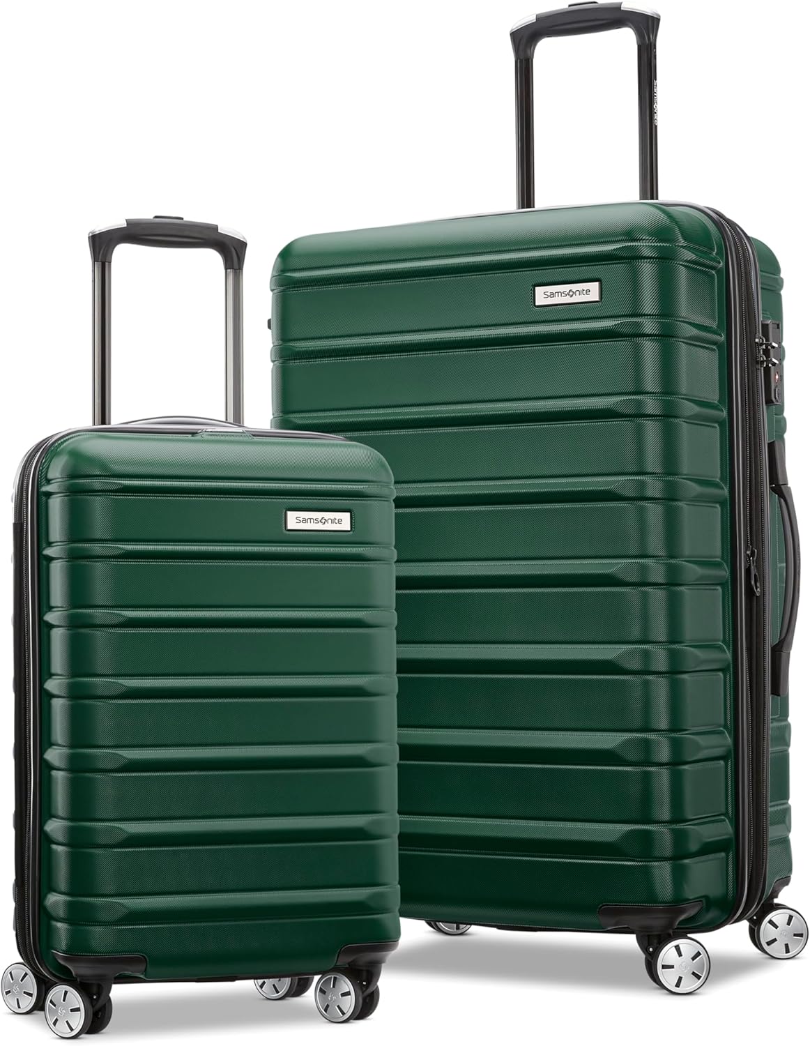 Omni 2 International Carry-On Luggage with 360° Spinner Wheels - Scratch Resistant Hardshell - TSA, Airline-Approved - Expandable Polycarbonate Shell for Lightweight Travel - Rose Gold