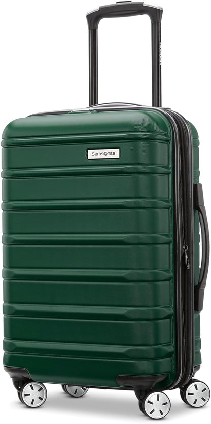 Omni 2 International Carry-On Luggage with 360° Spinner Wheels - Scratch Resistant Hardshell - TSA, Airline-Approved - Expandable Polycarbonate Shell for Lightweight Travel - Rose Gold