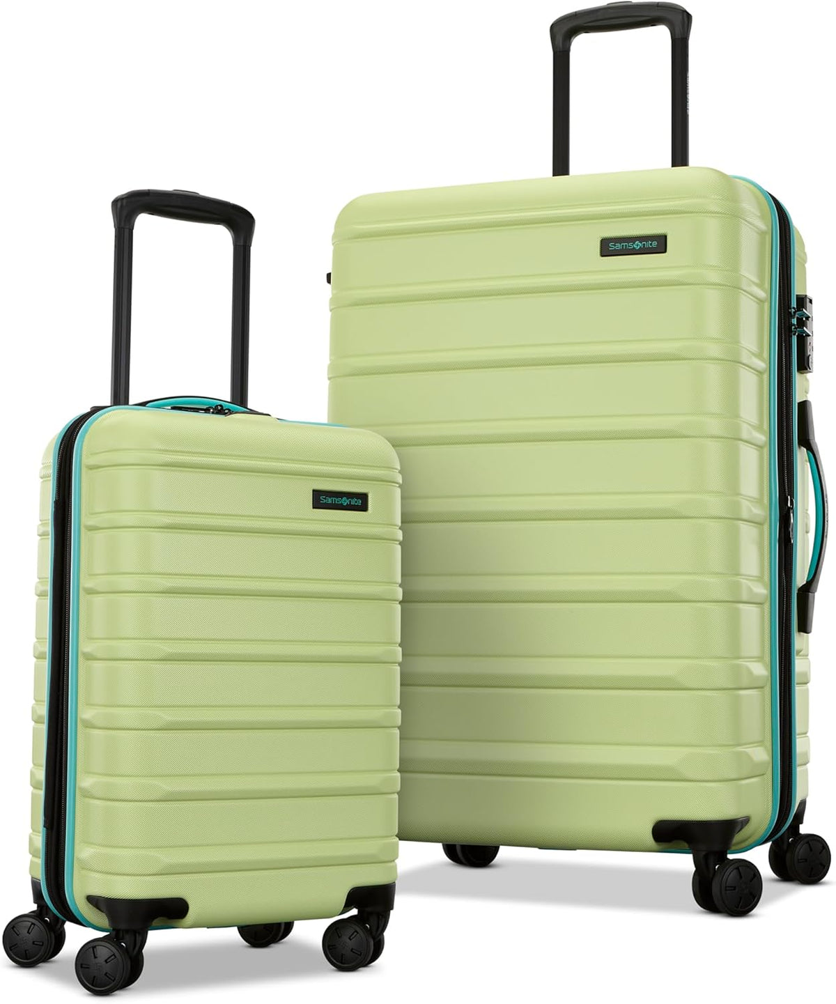 Omni 2 International Carry-On Luggage with 360° Spinner Wheels - Scratch Resistant Hardshell - TSA, Airline-Approved - Expandable Polycarbonate Shell for Lightweight Travel - Rose Gold