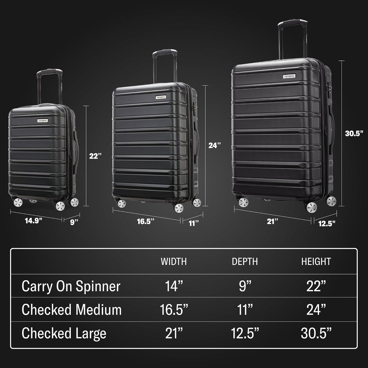 Omni 2 International Carry-On Luggage with 360° Spinner Wheels - Scratch Resistant Hardshell - TSA, Airline-Approved - Expandable Polycarbonate Shell for Lightweight Travel - Rose Gold