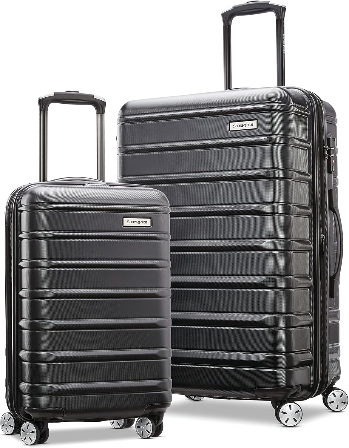 Omni 2 International Carry-On Luggage with 360° Spinner Wheels - Scratch Resistant Hardshell - TSA, Airline-Approved - Expandable Polycarbonate Shell for Lightweight Travel - Rose Gold