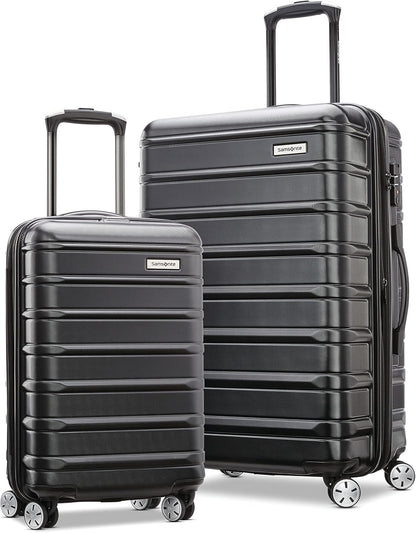 Omni 2 International Carry-On Luggage with 360° Spinner Wheels - Scratch Resistant Hardshell - TSA, Airline-Approved - Expandable Polycarbonate Shell for Lightweight Travel - Rose Gold