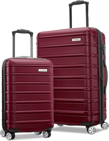 Omni 2 International Carry-On Luggage with 360° Spinner Wheels - Scratch Resistant Hardshell - TSA, Airline-Approved - Expandable Polycarbonate Shell for Lightweight Travel - Rose Gold