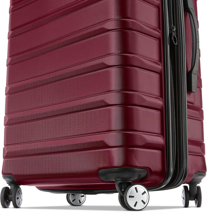 Omni 2 International Carry-On Luggage with 360° Spinner Wheels - Scratch Resistant Hardshell - TSA, Airline-Approved - Expandable Polycarbonate Shell for Lightweight Travel - Rose Gold