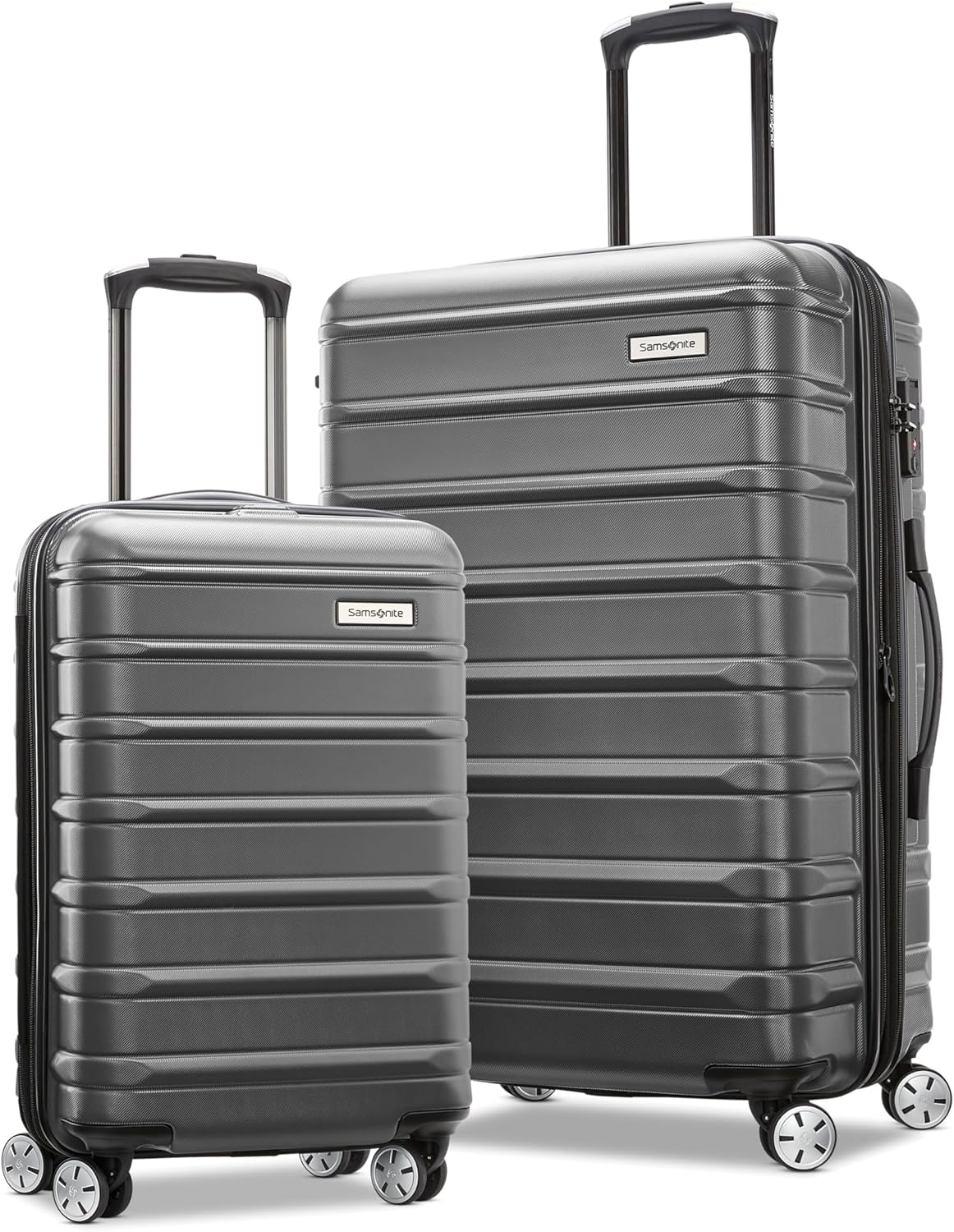 Omni 2 International Carry-On Luggage with 360° Spinner Wheels - Scratch Resistant Hardshell - TSA, Airline-Approved - Expandable Polycarbonate Shell for Lightweight Travel - Rose Gold