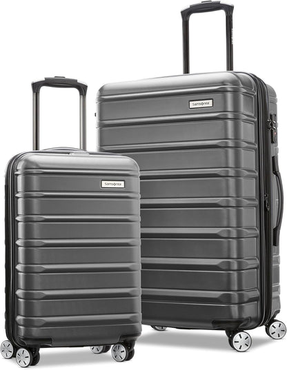 Omni 2 International Carry-On Luggage with 360° Spinner Wheels - Scratch Resistant Hardshell - TSA, Airline-Approved - Expandable Polycarbonate Shell for Lightweight Travel - Rose Gold